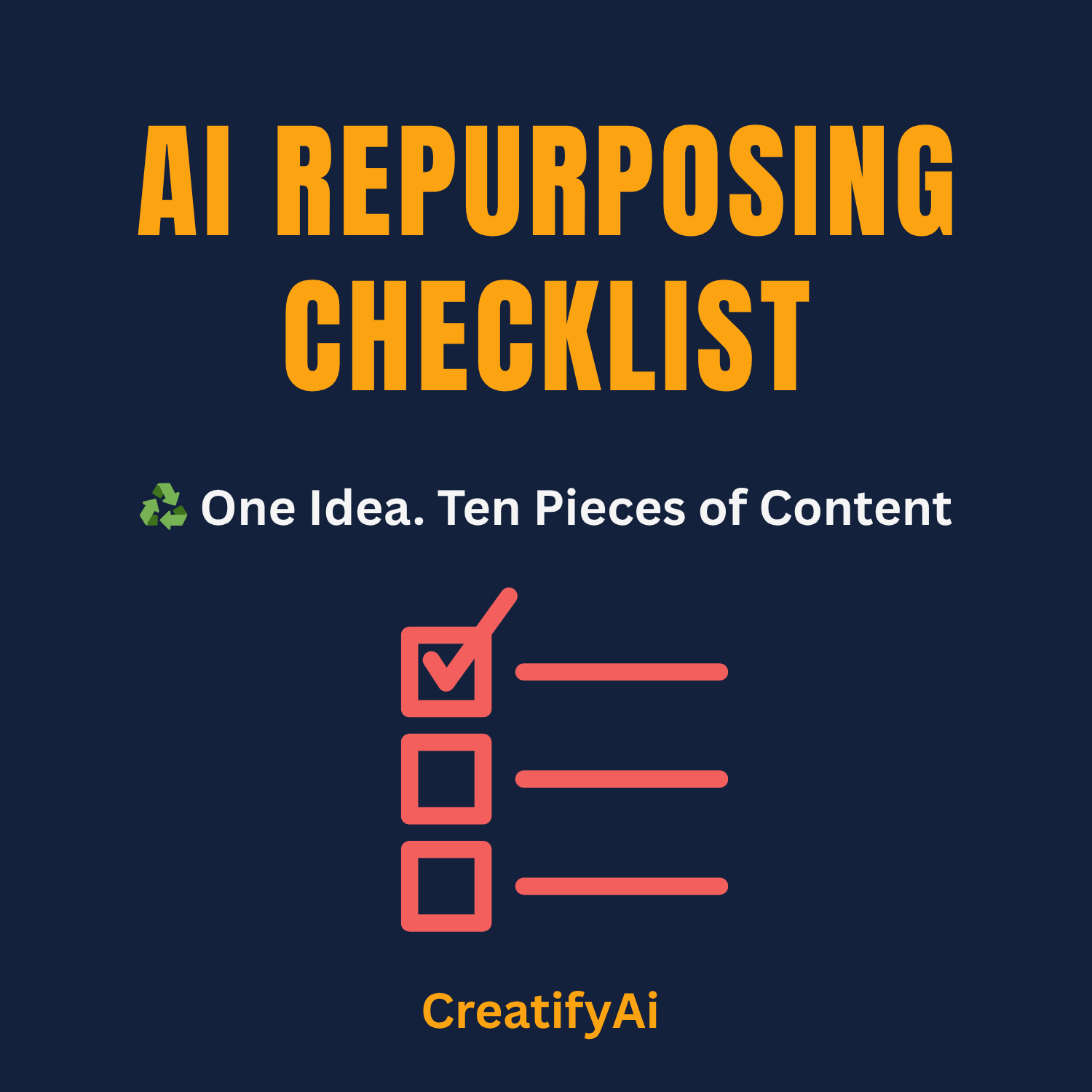AI Repurposing Checklist